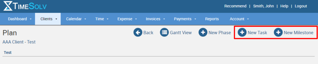 Creating matter plan