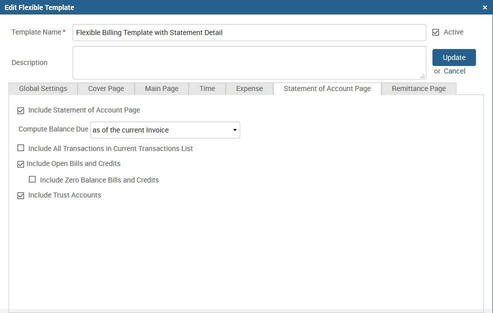 Where to edit statement options