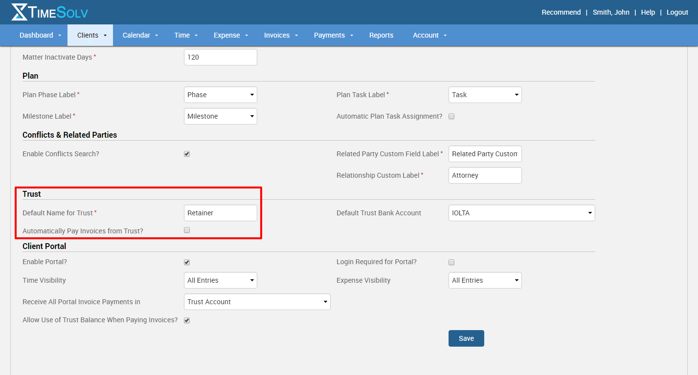 Automatically apply payment to invoices from Trust account
