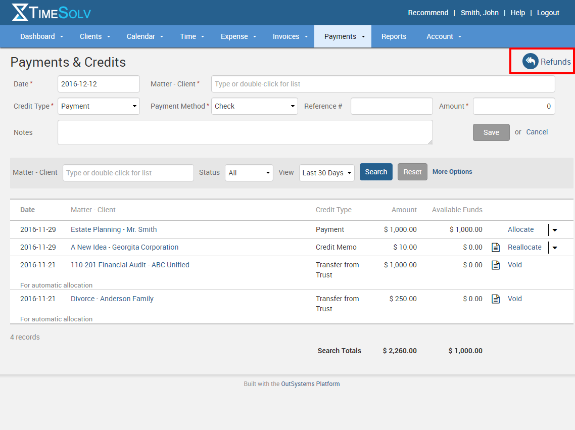 Refund payments now available
