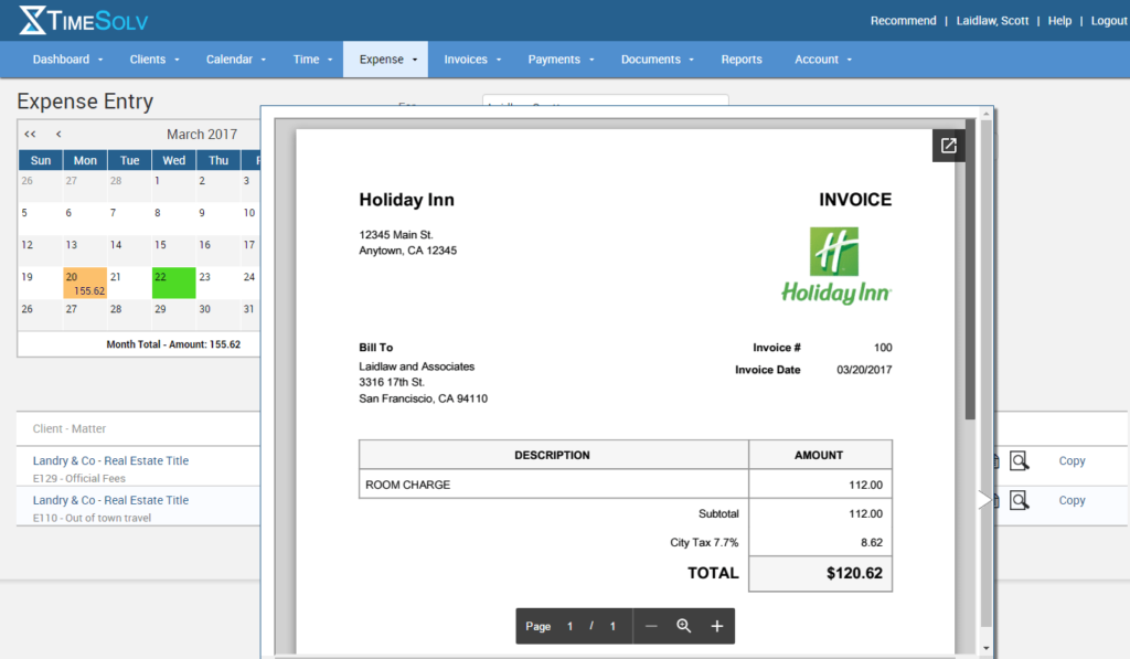 Expense receipt review