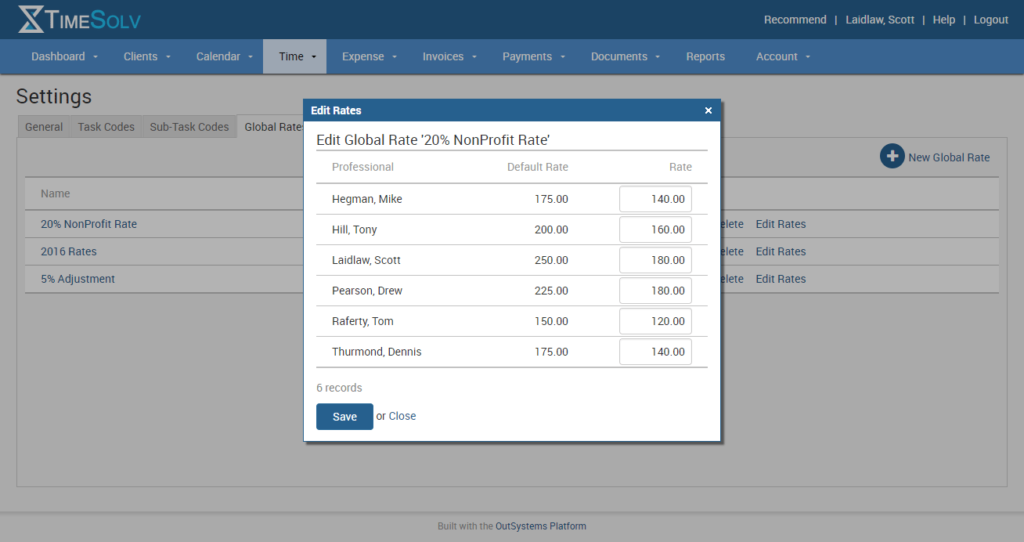 Creating a global rate