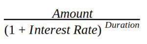 Formula for calculating the present value of future payments
