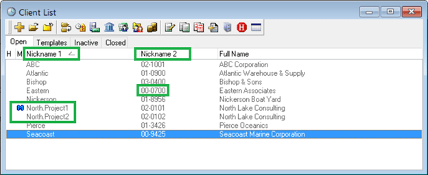 Timeslips Client List